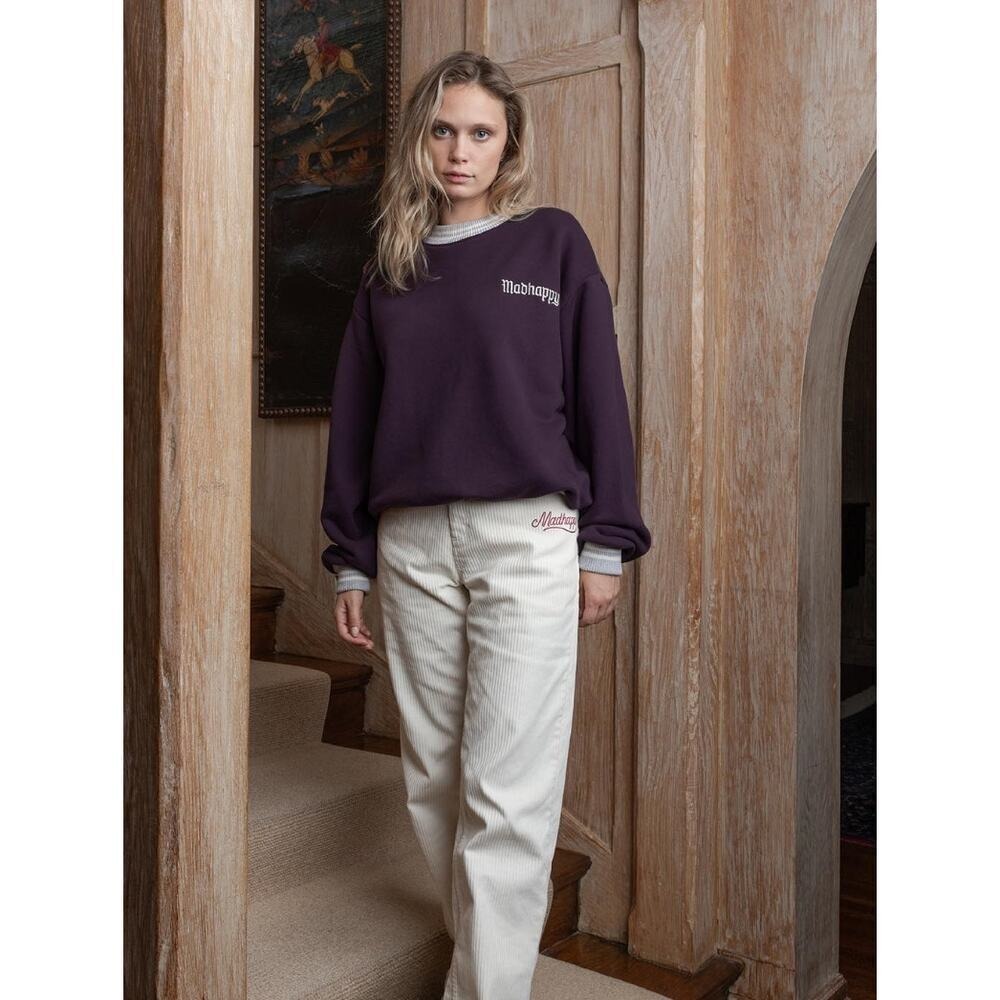 NEW Madhappy Alumni Purple Crewneck Sweatshirt Medium